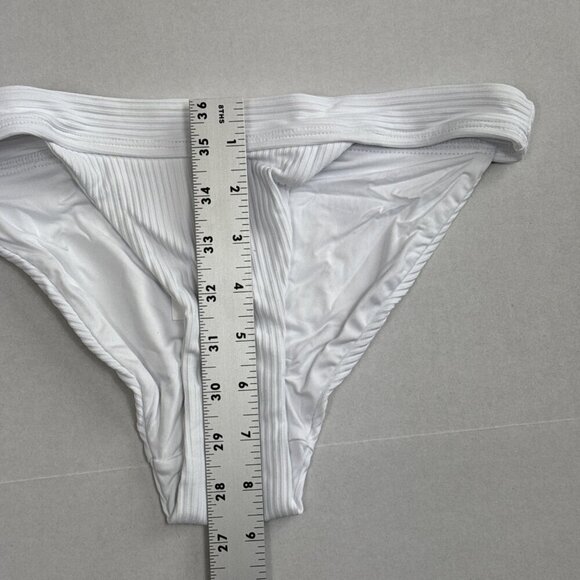Andie Women's XS Banded Cheeky Rib Swim Bottom Bikini White NWT - Picture 14 of 16